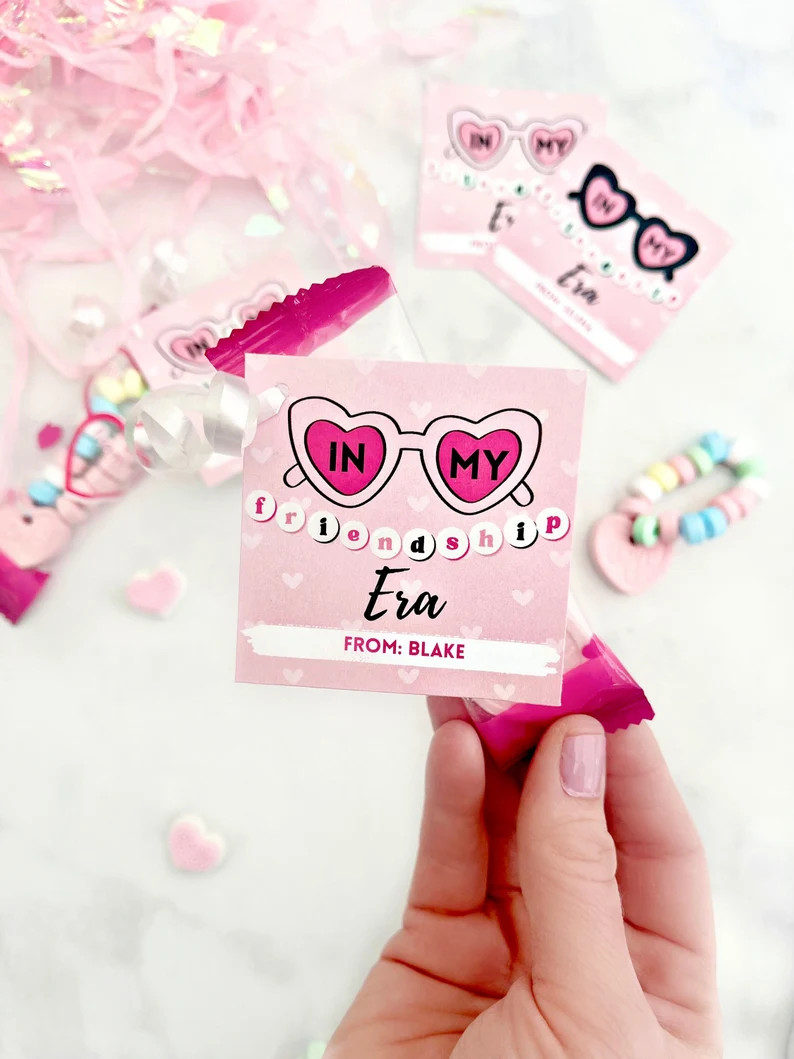 In My Friendship Era Printable Valentine Tag, Taylor Swift Inspired Valentine Tag, Swiftie Inspir... | Etsy (US)