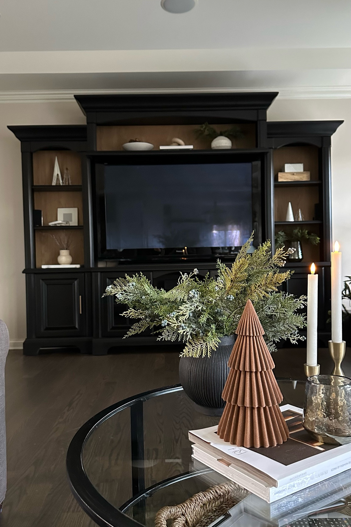 Our holiday family room is neutral and cozy. 

#LTKhome #LTKSeasonal #LTKHoliday