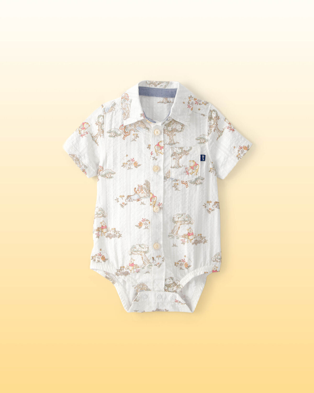 White - Baby Boy Disney© Winnie the Pooh Button-Down Bodysuit - White, Selected | Carter's Inc