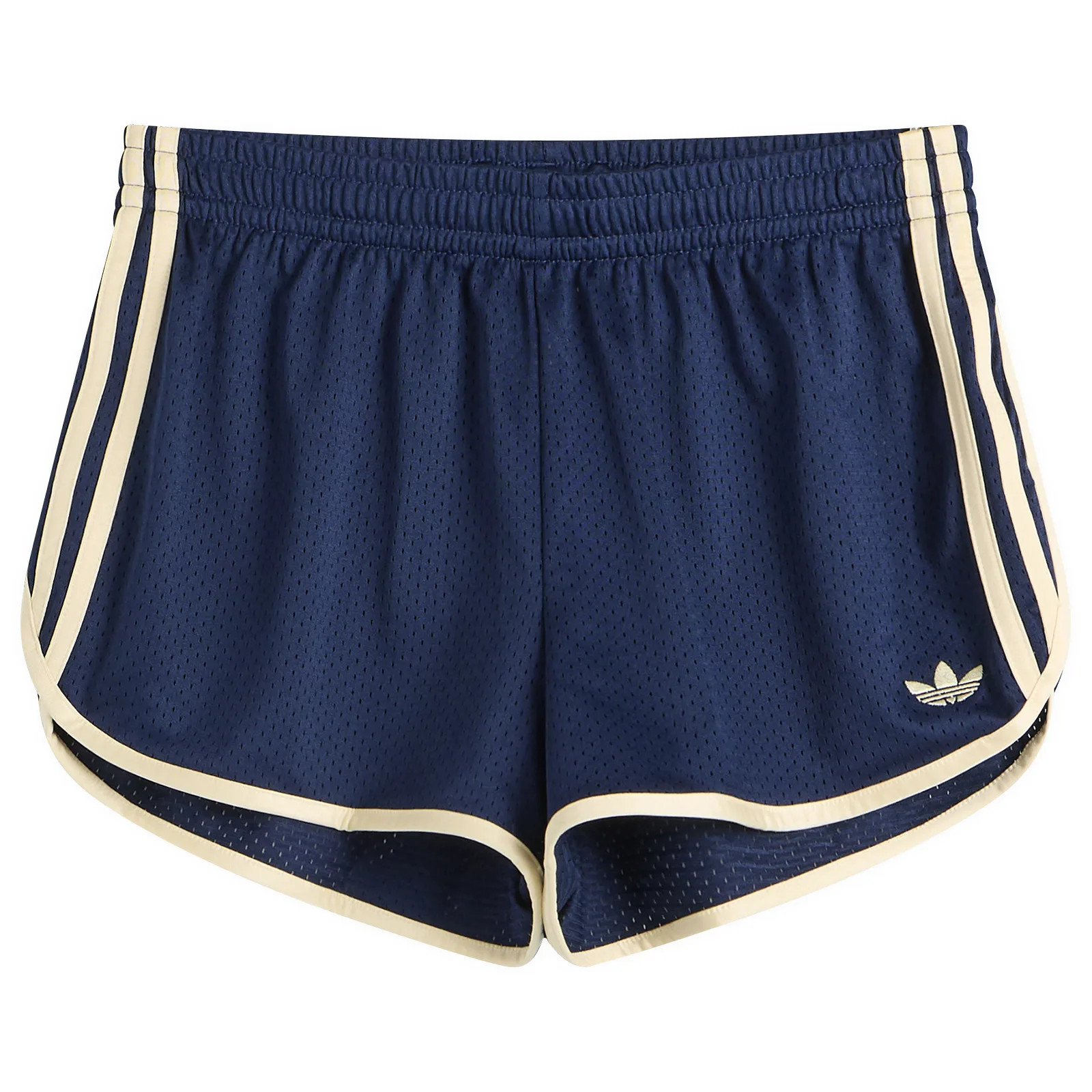 Adidas Women's 3 Stripe Sprinter Short in Night Indigo/Warm Vanilla, Size Large | END. Clothing