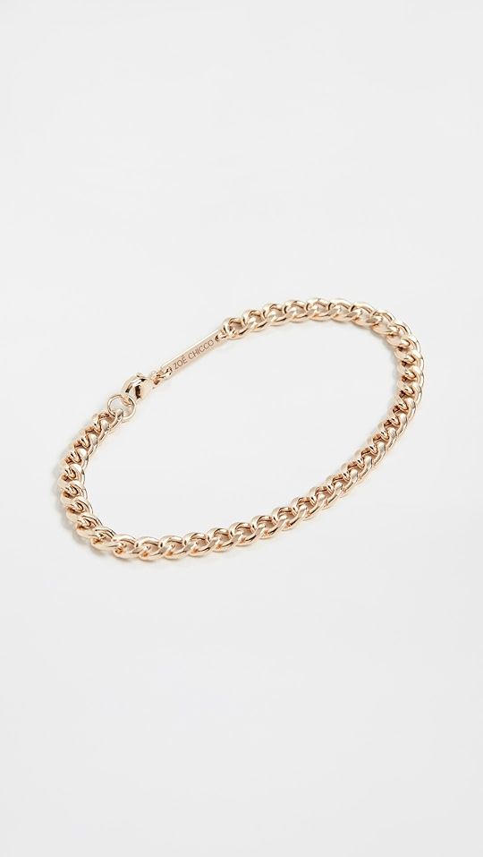 14k Gold Medium Curb Chain Bracelet | Shopbop