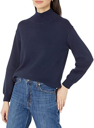 Amazon Essentials Women's Pull-Over Cotton Sweaters, Funnel-Neck, Available in Plus Size | Amazon (US)