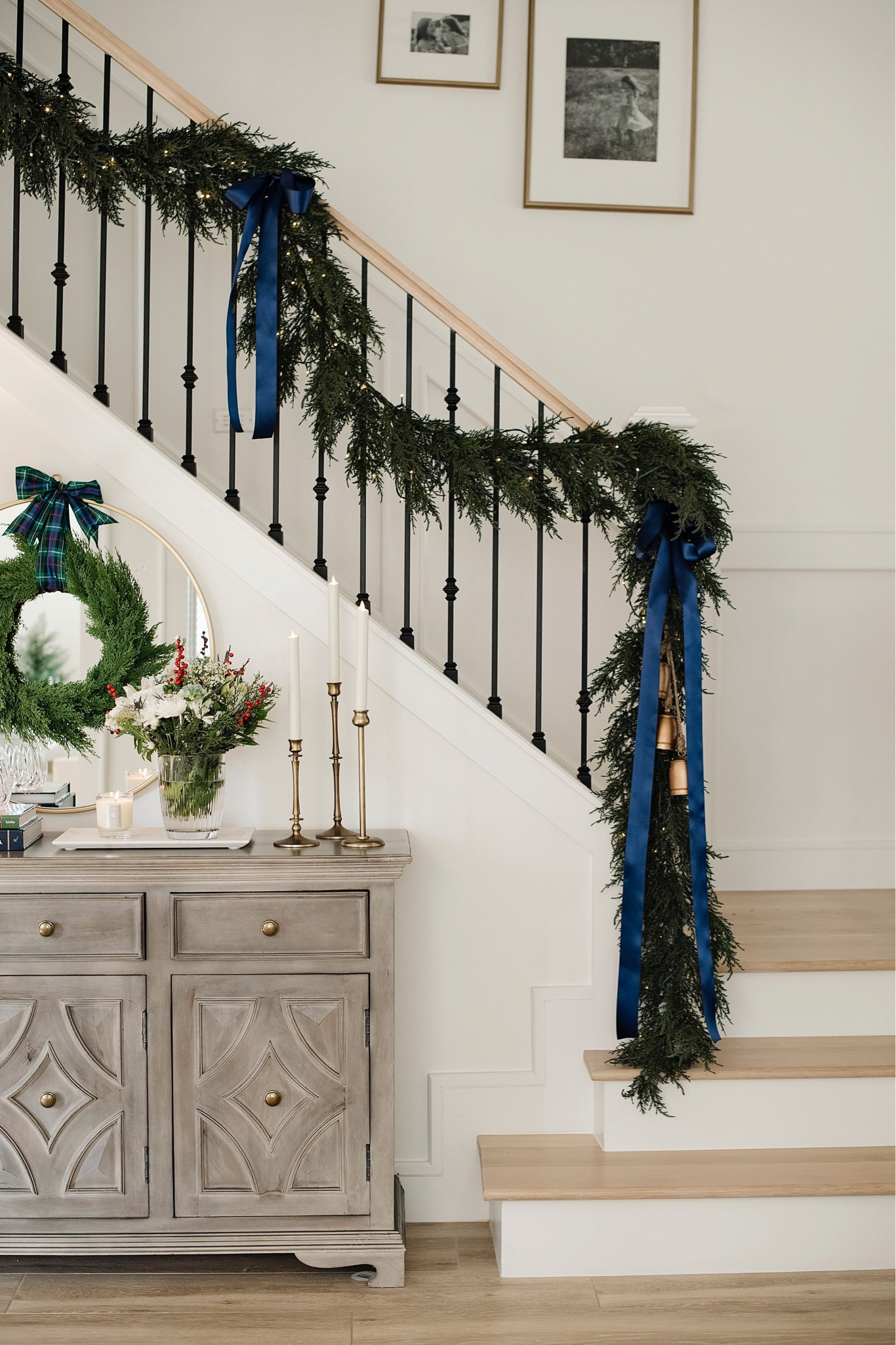 Christmas faux cedar garland for your staircase or mantle! 

#LTKSeasonal #LTKhome #LTKHoliday