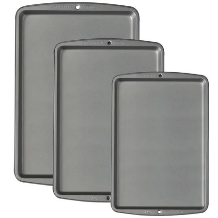 Wilton Premium Non-Stick Cookie Sheet Pan Bakeware Set 3-Piece, Packaging May Vary | Walmart (US)
