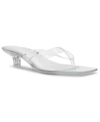 Steve Madden Women's Tracie-J Jelly Thong Kitten-Heel Sandals - Macy's | Macy's