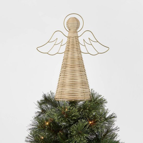 12in Unlit Woven Angel Tree Topper - Wondershop&#8482; | Target