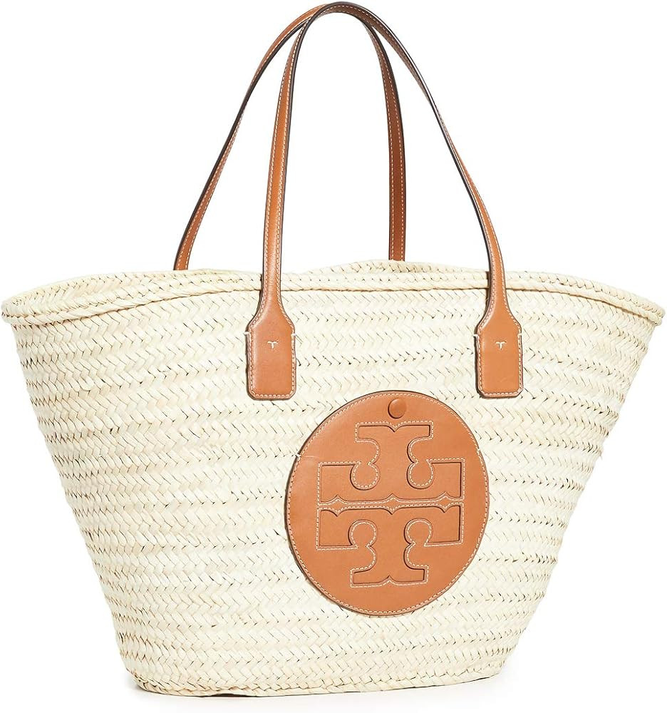 Tory Burch Women's Ella Straw Basket Tote | Amazon (US)
