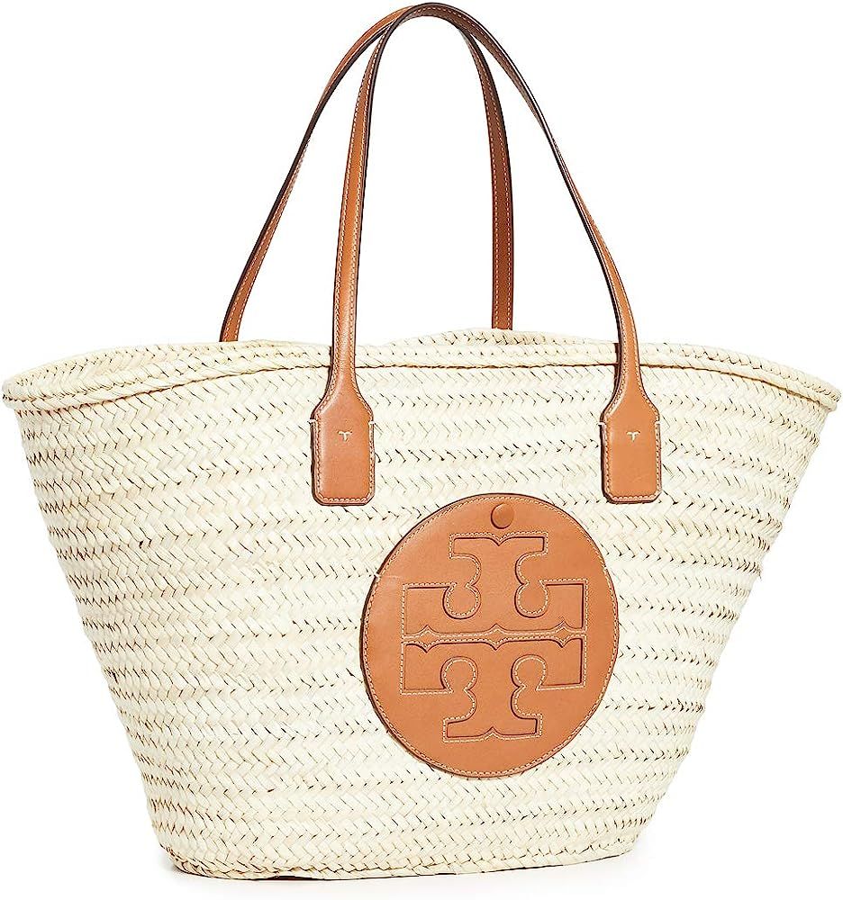 Tory Burch Women's Ella Straw Basket Tote | Amazon (US)