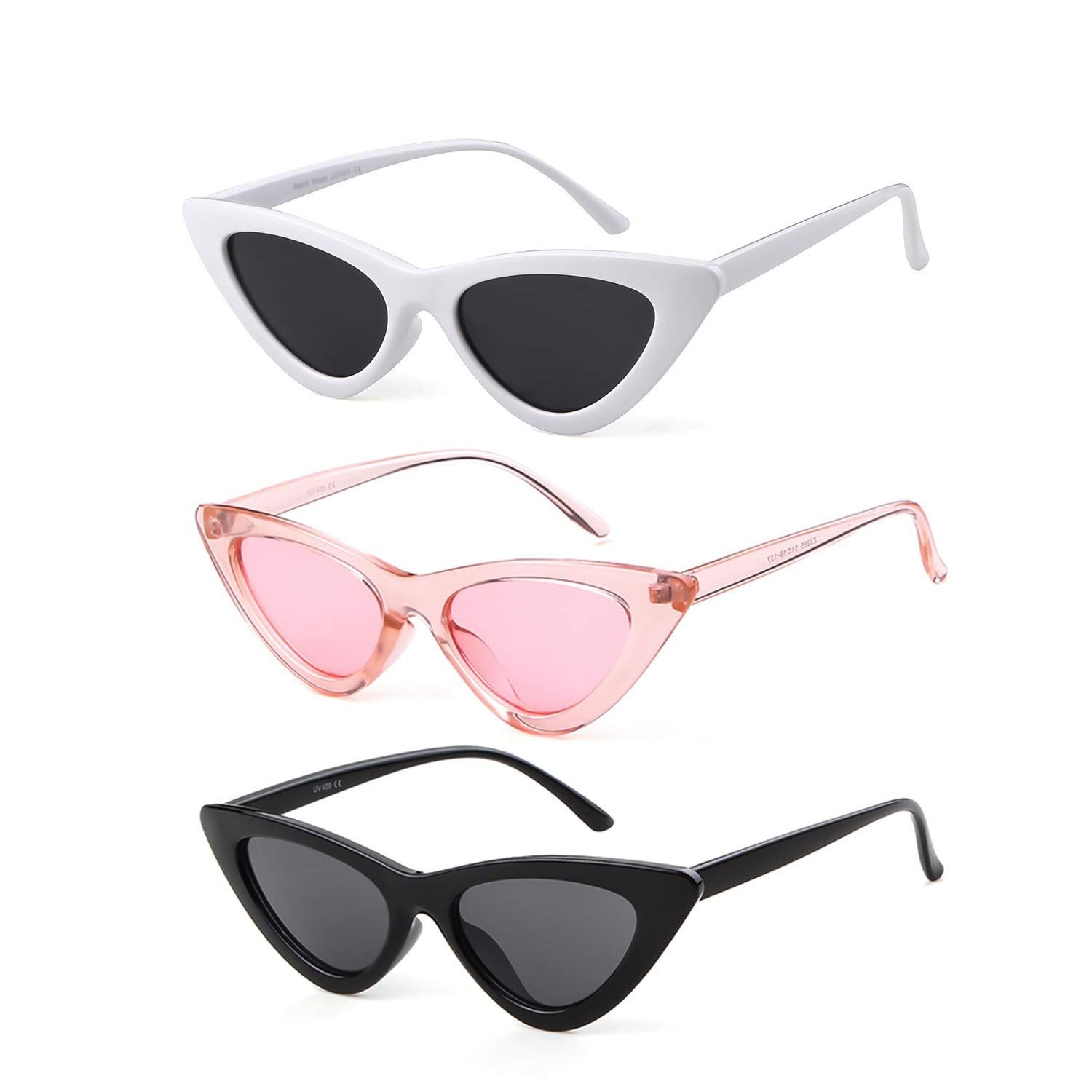 Gifiore Retro Vintage Cateye Sunglasses for Women Clout Goggles Plastic Frame Glasses | Amazon (US)