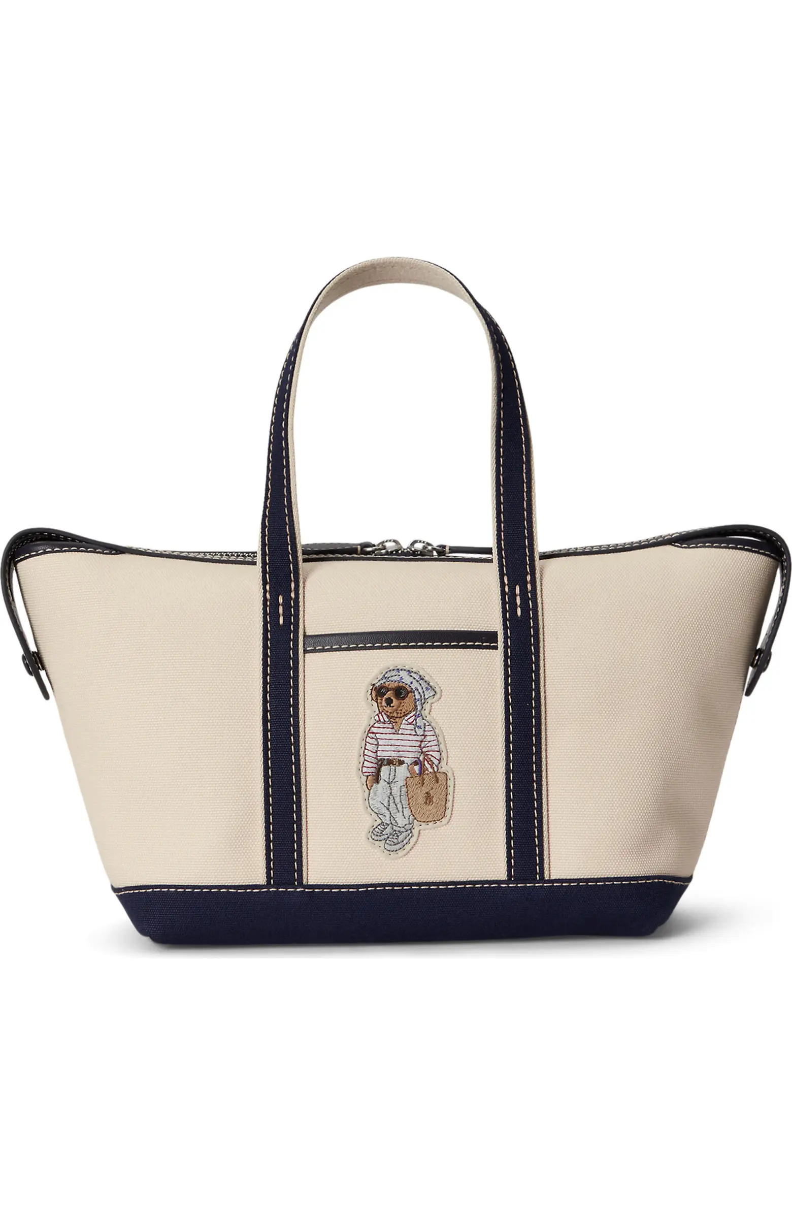 Mini Polo Bear Canvas Shopper Tote | Nordstrom