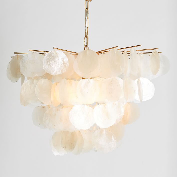 OPEN BOX: Large Capiz Chandelier | Pottery Barn Teen