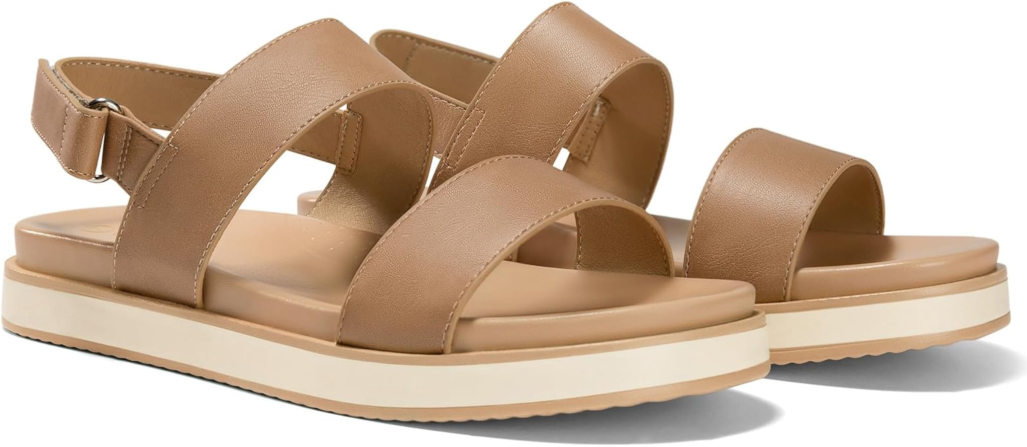 Coutgo Women's Arch Support Adjustable Strap Flat Sandals | Amazon (US)