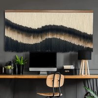 Retro Wall Decor Macrame Hanging Large Modern Boho Art Tapestry Minimalist Farmhouse Cottagecore Cab | Etsy (US)