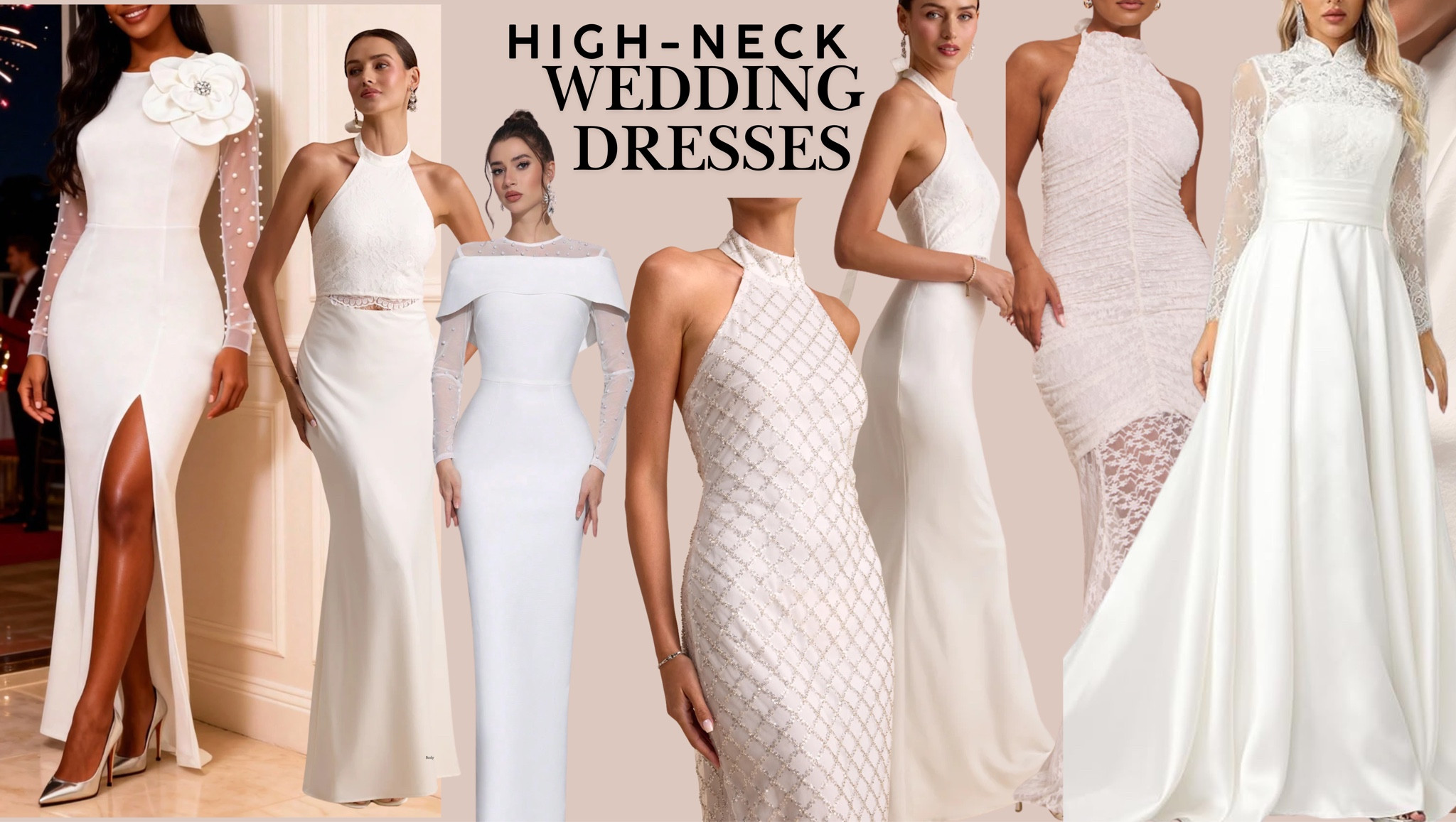 The High Neck Wedding Dress 🤍
Clean and contemporary.

High neck wedding dresses are perfect for brides who love a modern, fashion forward look. This silhouette feels polished, intentional, and editorial without relying on heavy embellishments or dramatic details. It’s minimal, powerful, and incredibly elegant.

A high neckline draws attention upward, creates a strong silhouette, and gives the dress a refined, confident feel that photographs beautifully in both intimate and city settings.

Perfect for:
• Modern brides
• City weddings
• Courthouse ceremonies
• Fashion forward aesthetics
• Minimal and editorial bridal looks

I linked some of my favorite high neck wedding dresses that feel clean, chic, and elevated for brides who want something timeless but far from traditional.

#LTKWedding #LTKBridal #HighNeckWeddingDress #ModernBride #MinimalBride #CityWedding #CourthouseWedding #BridalStyle #WeddingDressInspo #FashionForwardBride #WeddingShopping #LTKFinds

#LTKootd #LTKWedding #LTKMidsize