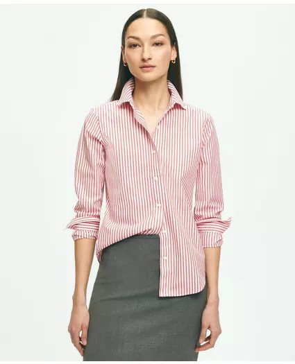 Classic Fit Stretch Supima® Cotton Non-Iron Bengal Stripe Dress Shirt | Brooks Brothers