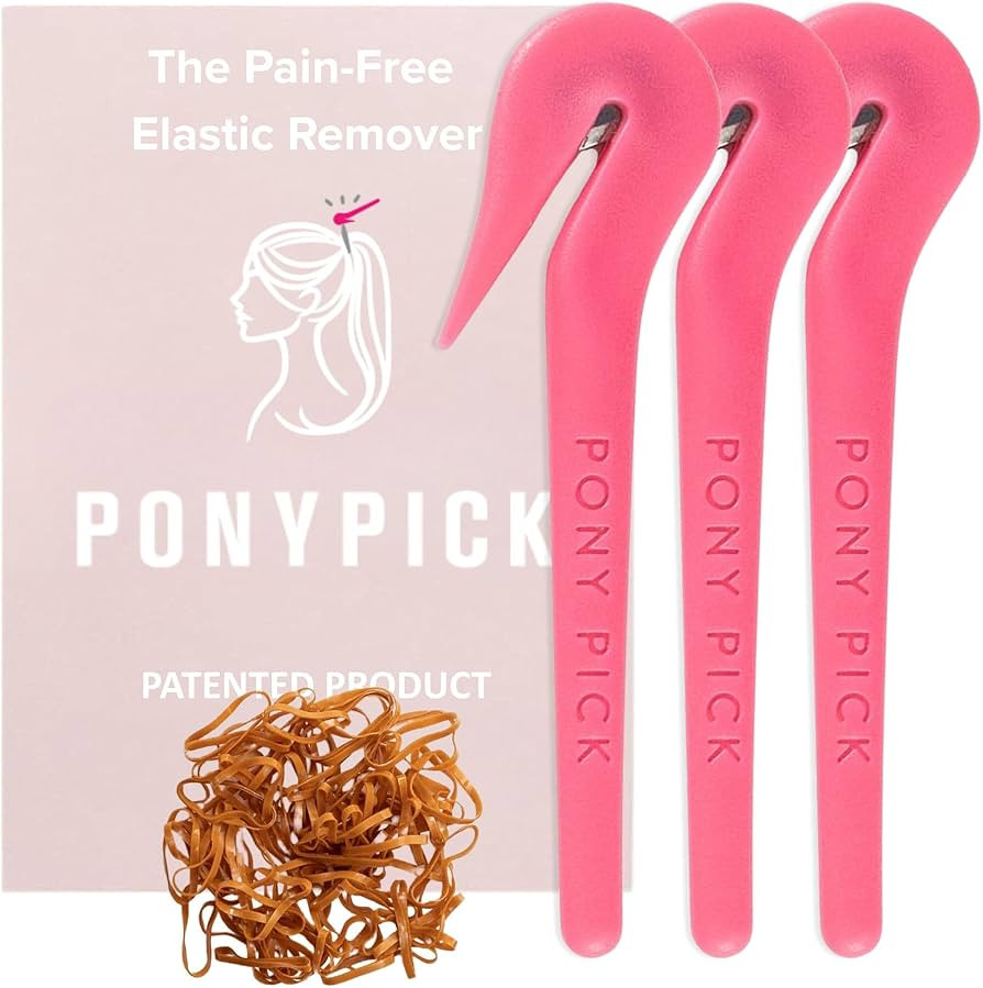 THE PONY PICK Hair Elastic Rubber Bands Cutter - Easy To Use, Pain-Free, No Hair Damage - Ponytai... | Amazon (US)