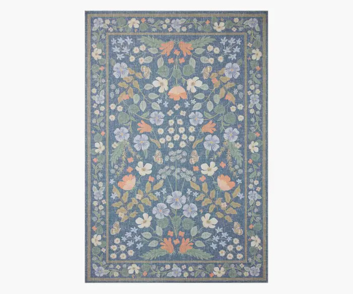 Cotswolds Willow Indigo Power-Loomed Rug | Rifle Paper Co.