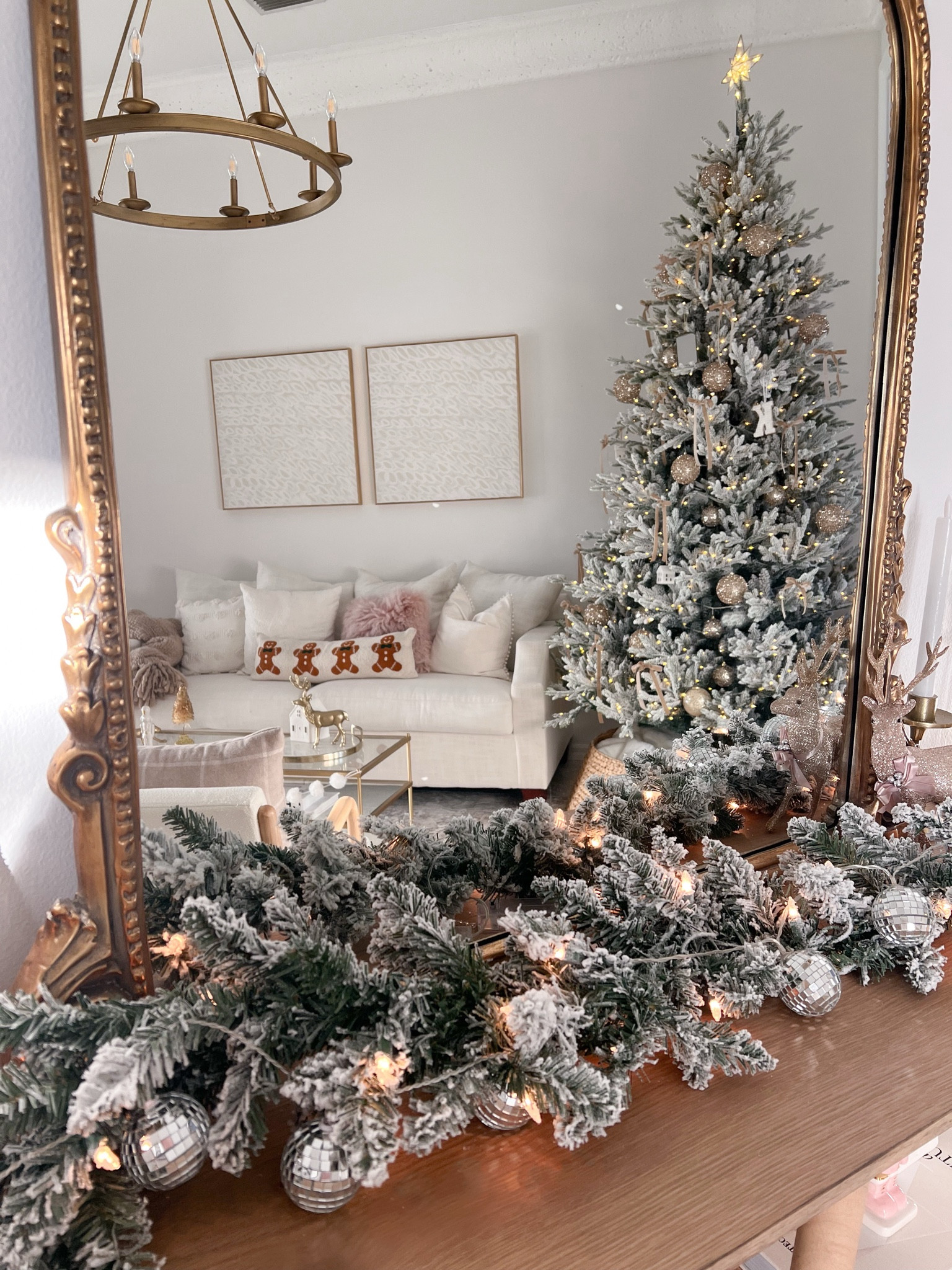All done decorating for Christmas! ✨ this room makes me so happy!

Flocked Christmas tree, flocked garland, gold chandelier, ornaments, gold coffee table, living room, tj maxx wall art, home decor, holiday decorations, Target, gold primrose mirror, Anthropologie, the Home Depot trees, disco balls, cozy home, fancythingsblogg

#LTKhome #LTKsalealert #LTKHoliday