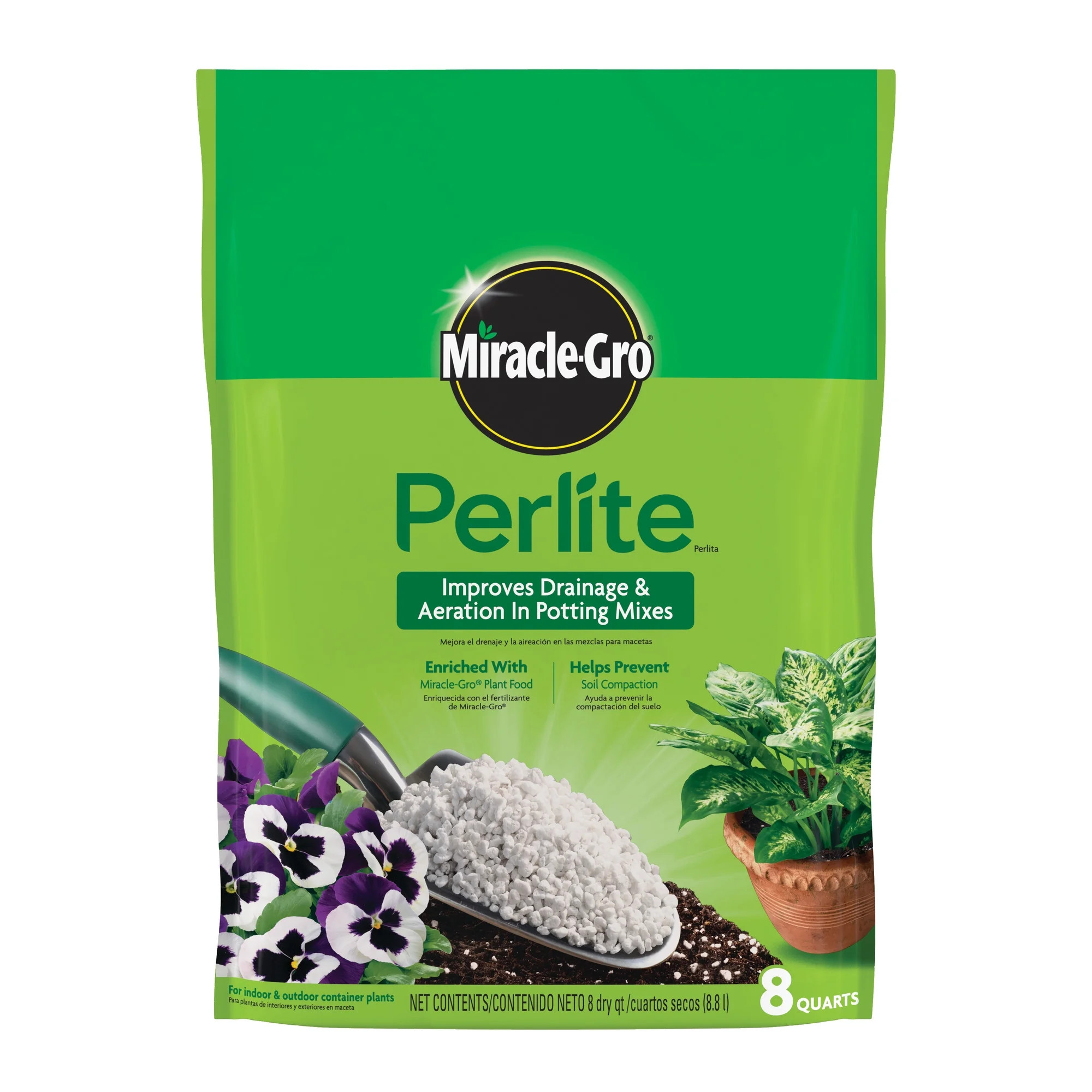 Miracle-Gro Perlite, 8 qt., Improves Drainage and Aeration in Potting Mixes | Walmart (US)