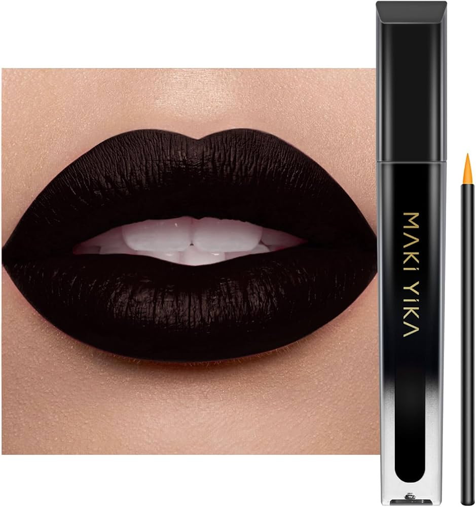 MAKI YIKA Black Lipstick for Women Color Stay Long Lasting Lipsticks, No Smudge Matte Liquid Lips... | Amazon (US)