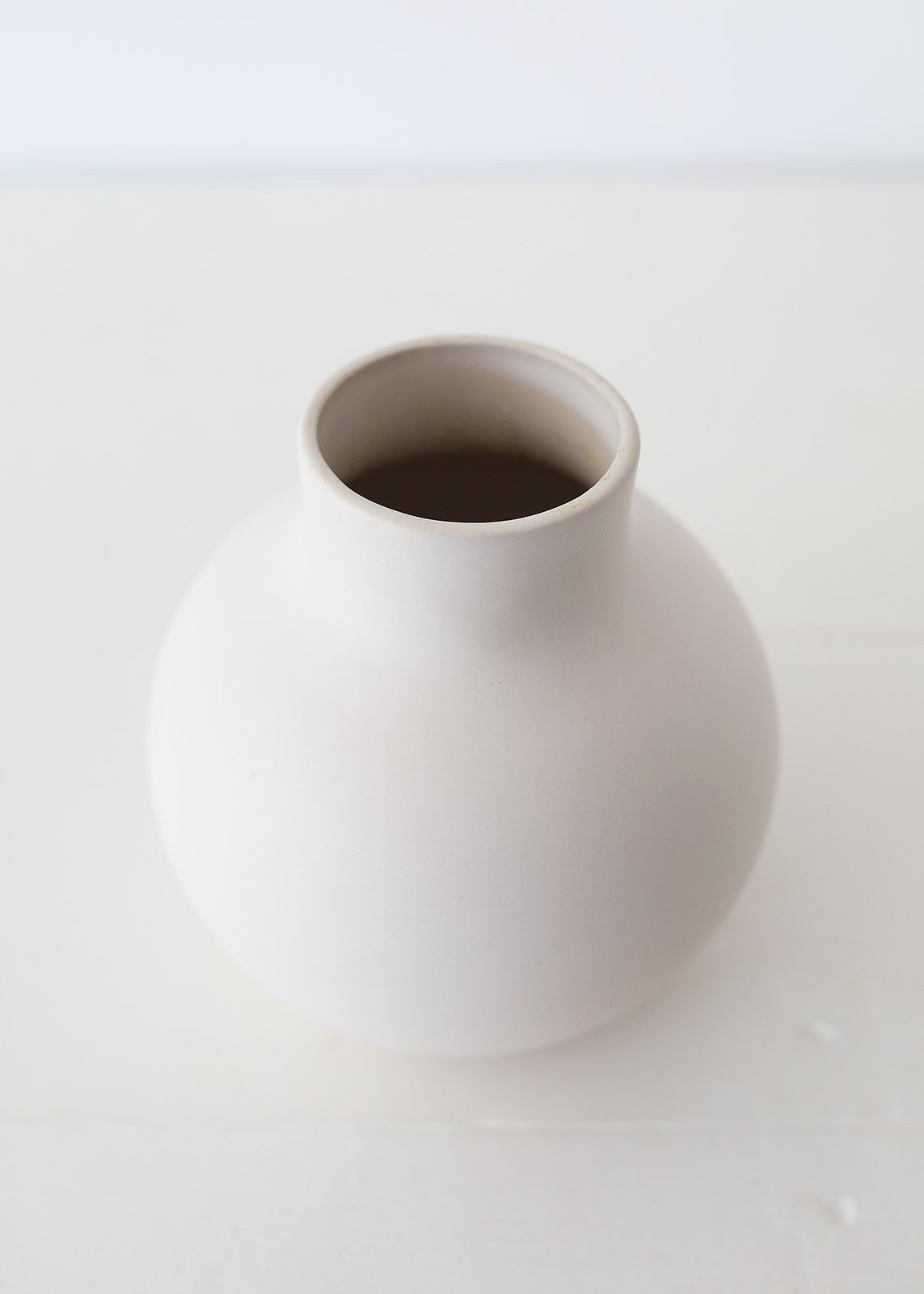 Creamy White Round Ceramic Vase - 8" Tall | Afloral (US)