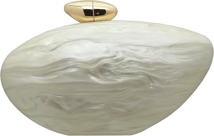 Women Acrylic Clutch Purse Marbled Evening Shoulder Bag for Wedding Cocktail Party Prom | Amazon (US)