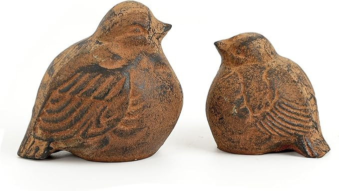 Sungmor Cast Iron Bird Statue, Vintage Animal Collection Figurines, Home Office Table Decor, Pape... | Amazon (US)