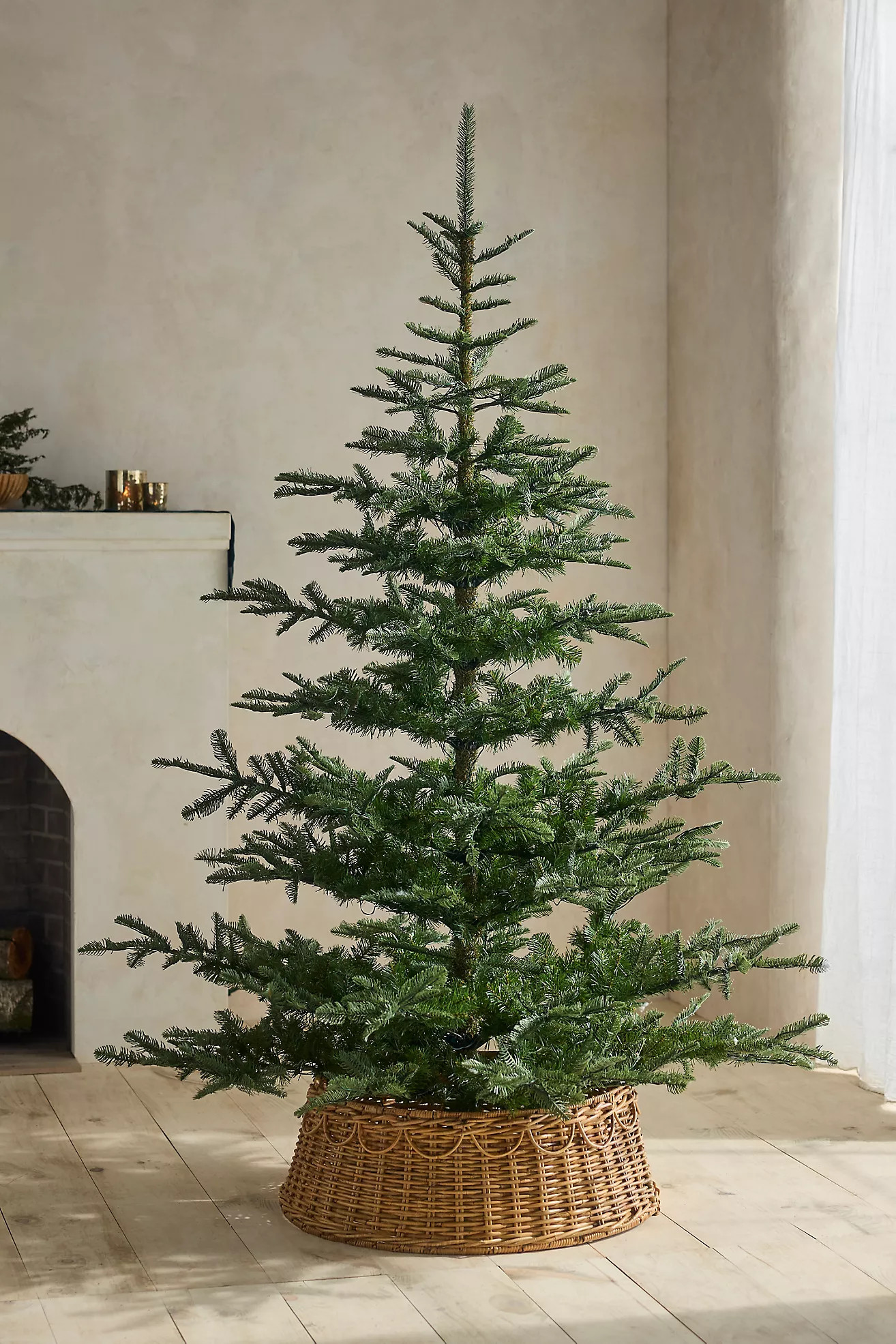 Faux Twinkling Pre-Lit Woodland Fir | Anthropologie (US)