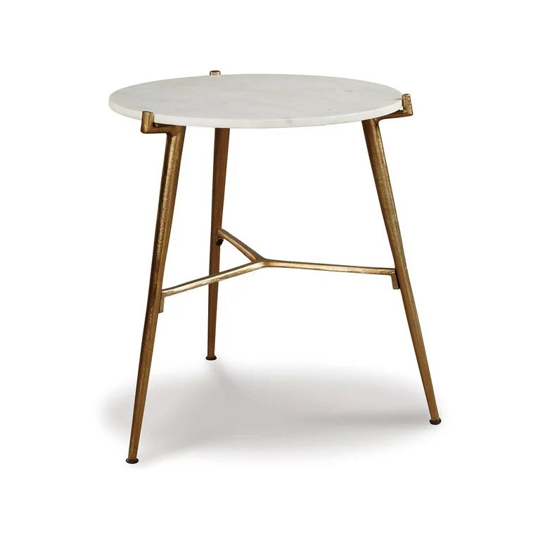 Signature Design by Ashley Contemporary Chadton Accent Table  White/Gold Finish | Walmart (US)