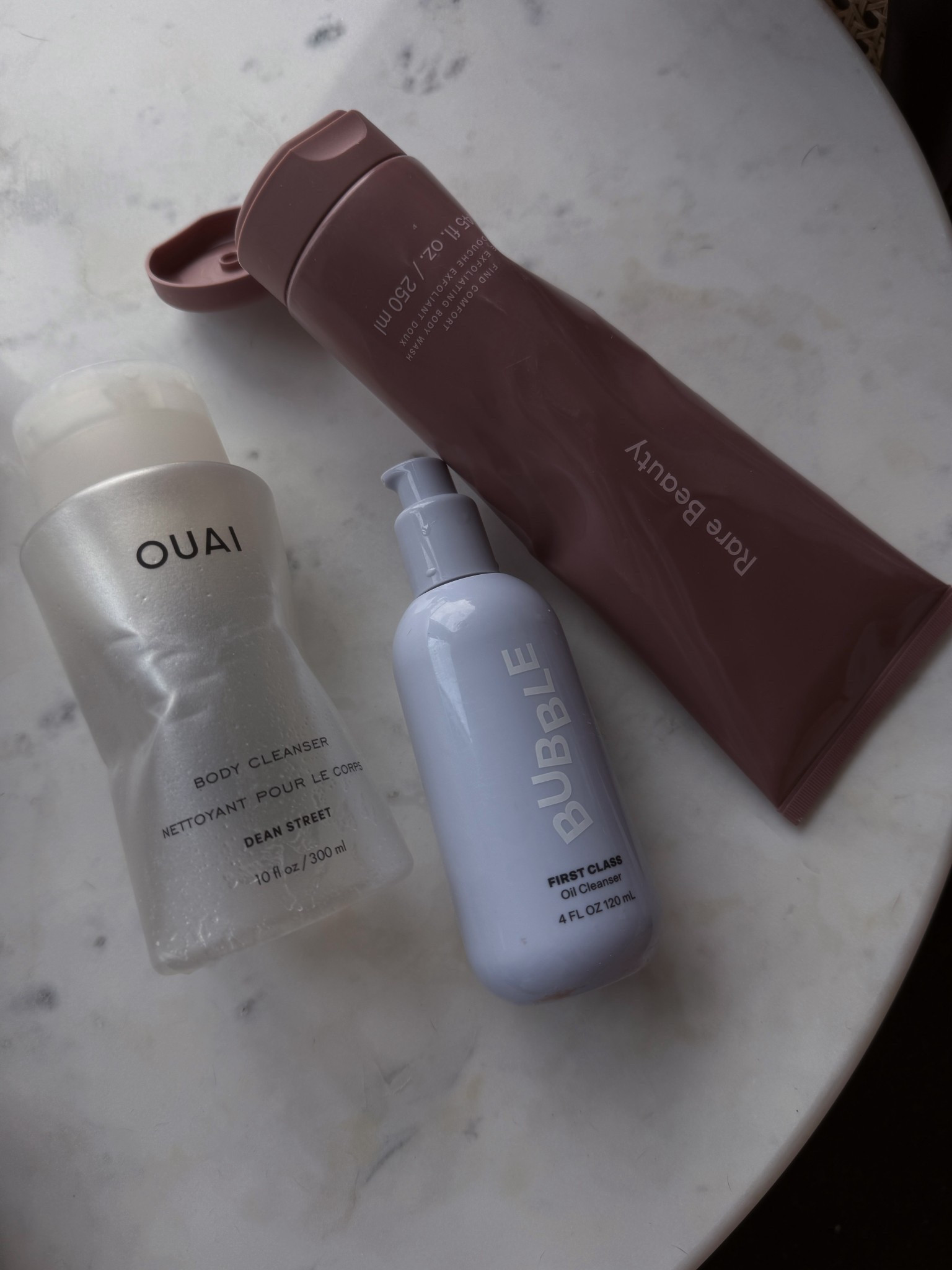 Everything shower - Ouai body wash, rare beauty exfoliator mix bubble oil cleanser 

#LTKselfcare #LTKBeauty #LTKgrwm
