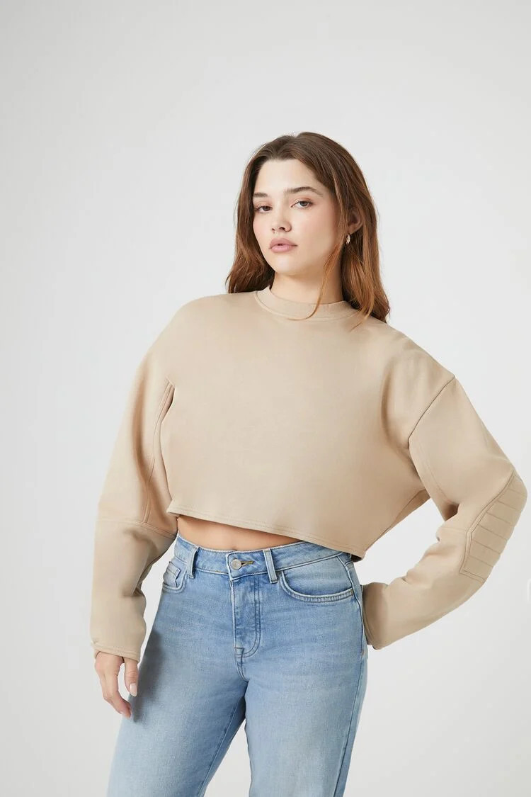 French Terry Cropped Pullover | Forever 21