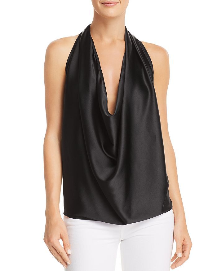 Harriet Sleeveless Convertible Satin Halter Top | Bloomingdale's (US)