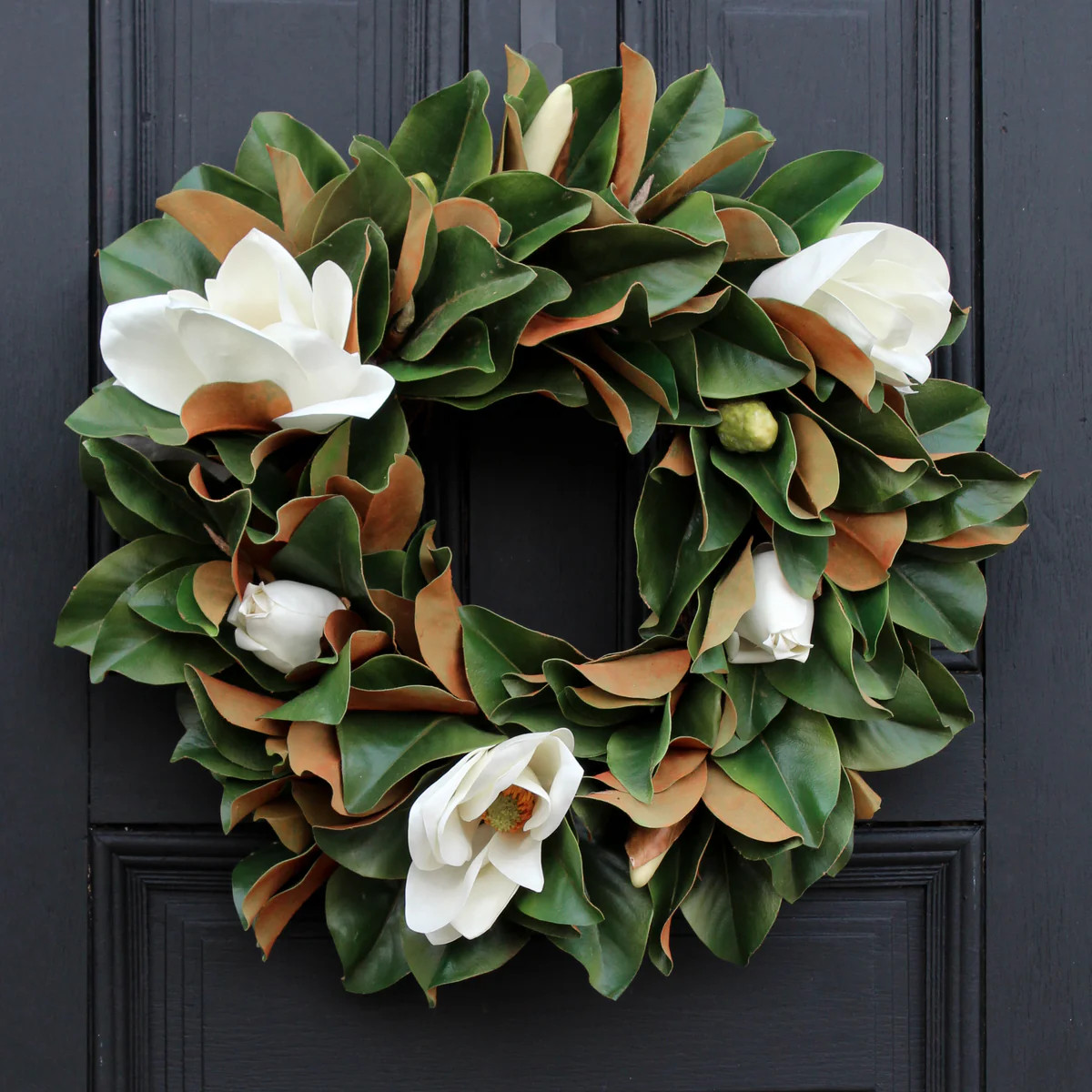 Classic Real Touch White Magnolia All Seasons Front Door Wreath  24" | Darby Creek Trading