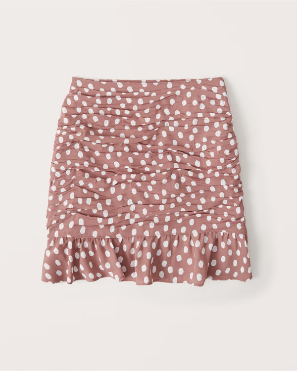 Ruched Mini Skirt | Abercrombie & Fitch (US)