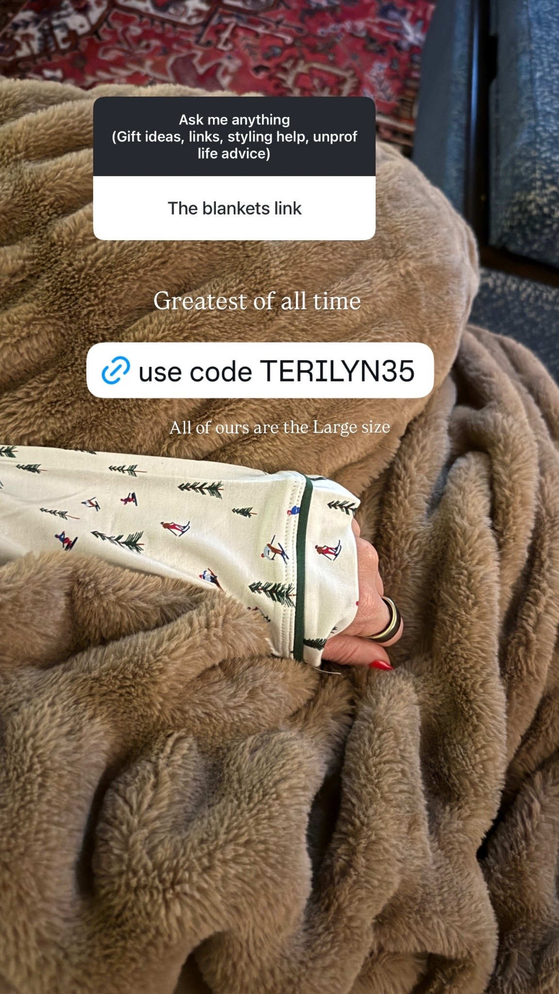 Greatest blanket of all time! All of ours are the Large size.

#LTKHome #LTKGiftGuide