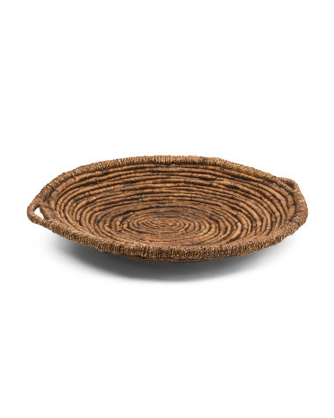 31.5in Water Hyacinth Tray | TJ Maxx