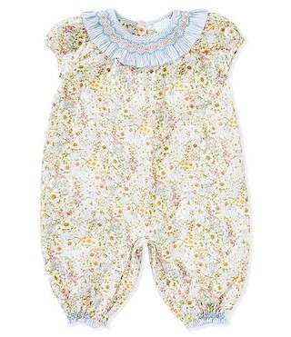 Edgehill Collection Baby Girls Floral Longall Romper | Dillard's | Dillard's