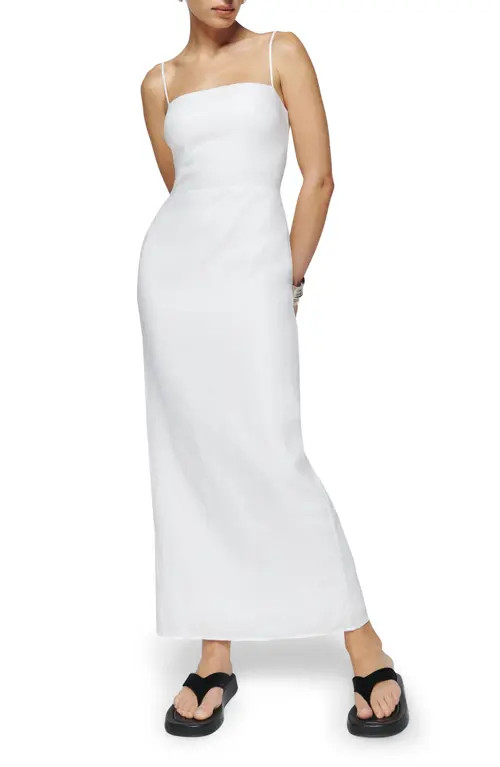 Reformation Frankie Linen Maxi Dress in White at Nordstrom, Size 0 | Nordstrom