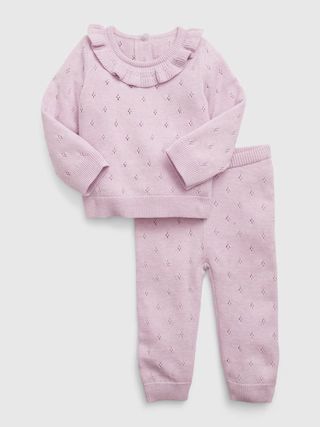 Baby Pointelle Sweater Outfit Set | Gap (CA)