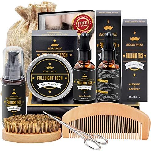 Amazon.com : Beard Kit for Men Grooming & Care W/Beard Wash/Shampoo,2 Packs Beard Growth Oil,Bear... | Amazon (US)
