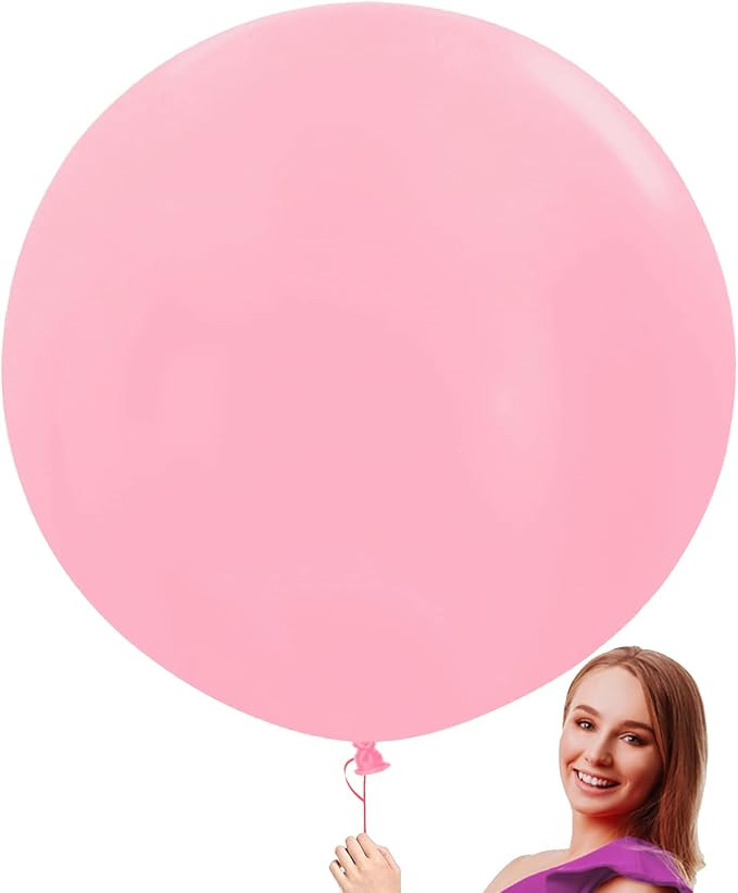 36 inch Giant Round Light Pink Balloons 5 PACK Thick large Jumbo Blush Pink Balloon for Wedding B... | Amazon (US)