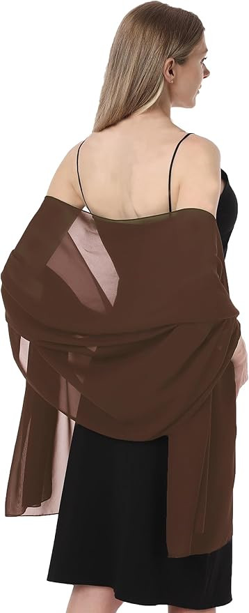 Chiffon Shawls and Wraps for Evening Dresses Women Elegant Soft Scarf Bridal Scarve Wedding Stole | Amazon (US)