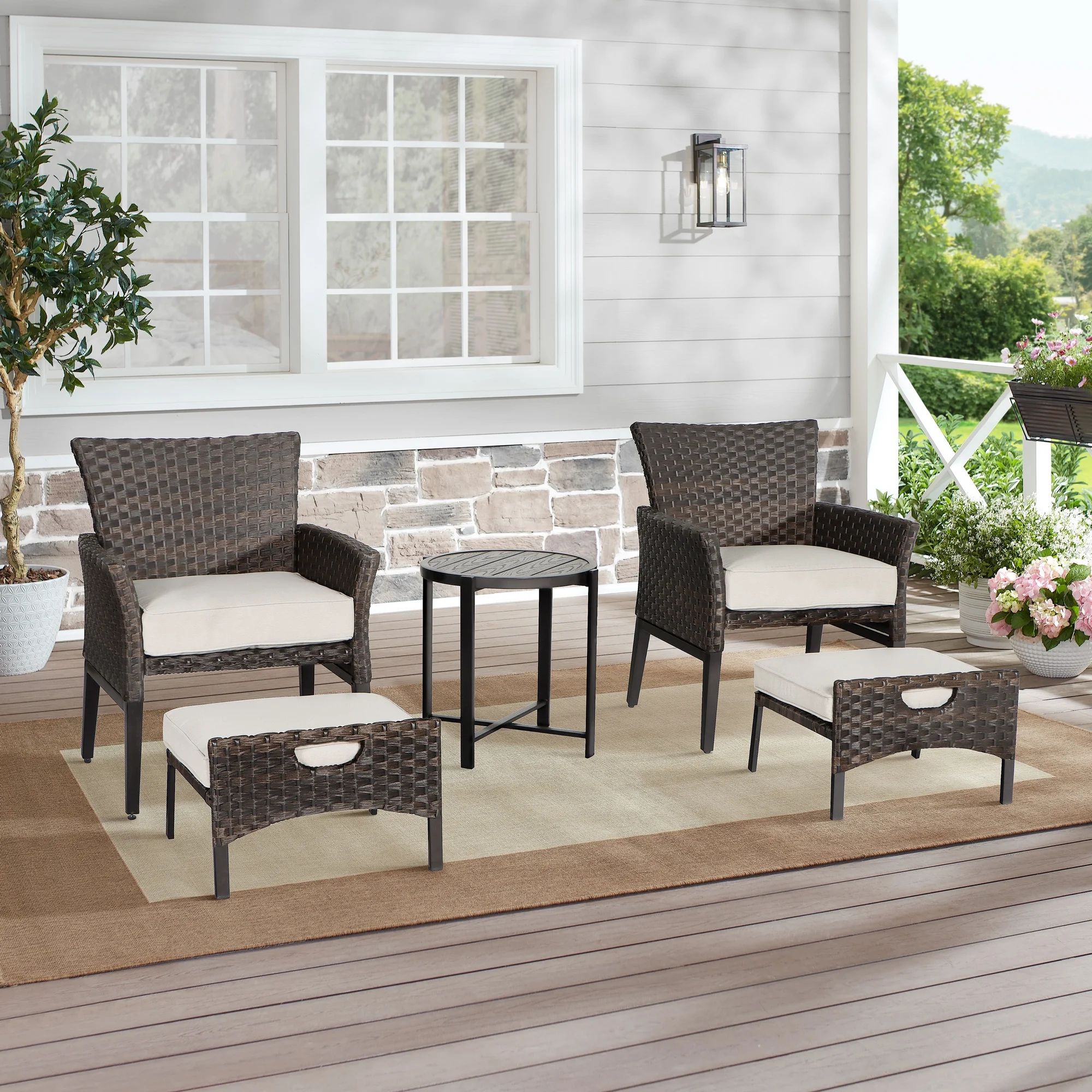 Better Homes & Gardens Sandcrest 5-Piece Outdoor Patio Bistro Set | Walmart (US)