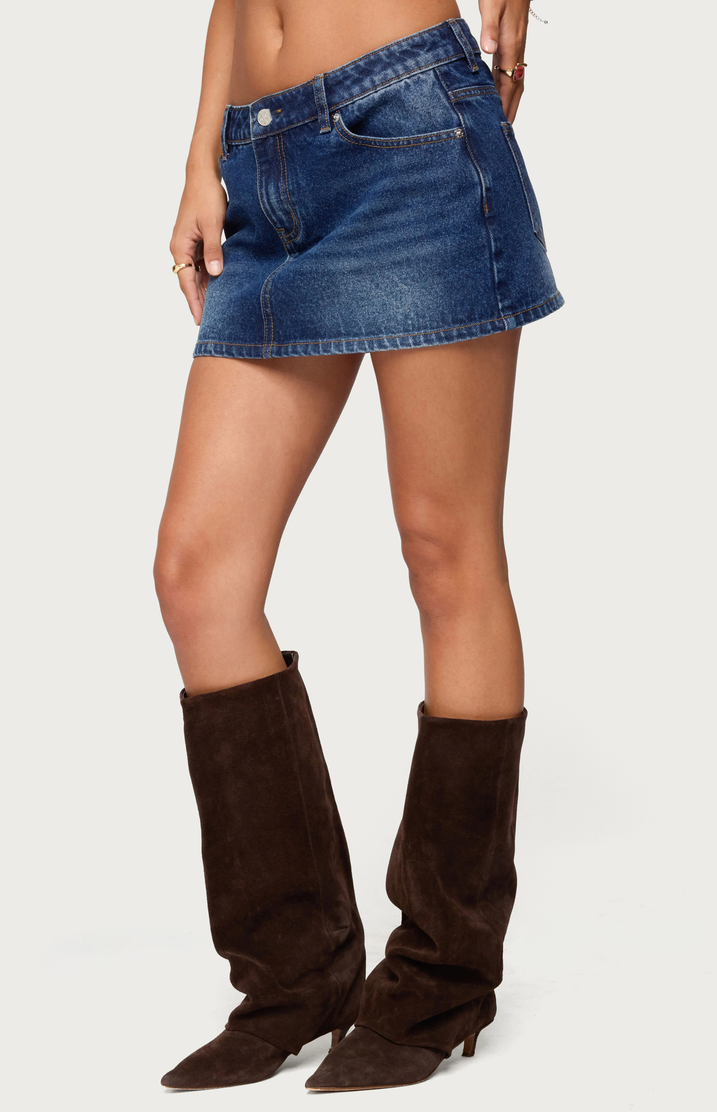Edikted Chiara Denim Micro Skirt | PacSun