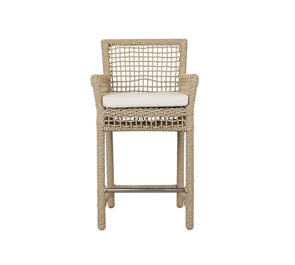 Connely Rope Outdoor Bar & Counter Stools | Pottery Barn (US)