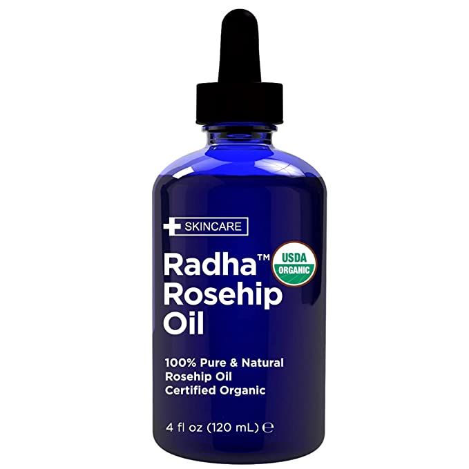 Radha Beauty USDA Certified Organic Rosehip Seed Oil, 100% Pure Cold Pressed - Great Carrier Oil ... | Amazon (US)