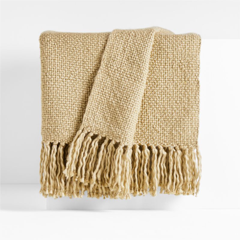 Styles 70"x55" Sand Throw Blanket + Reviews | Crate & Barrel | Crate & Barrel