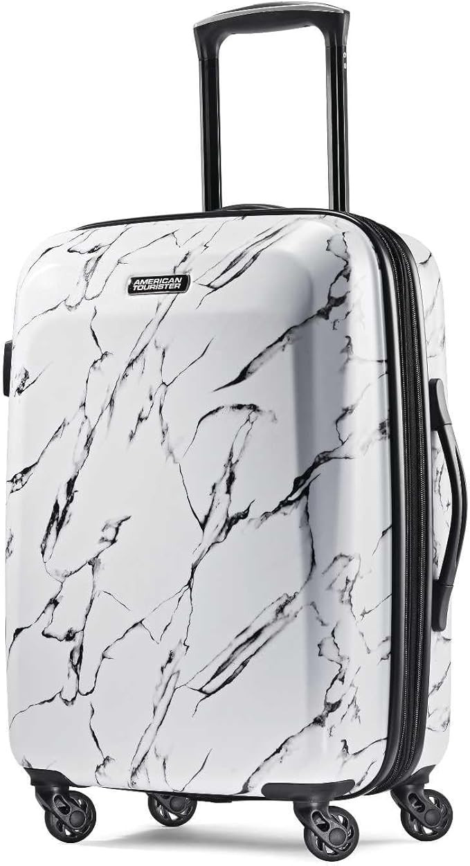 American Tourister Moonlight Hardside Expandable Luggage with Spinner Wheels, Marble, Carry-On 21... | Amazon (US)