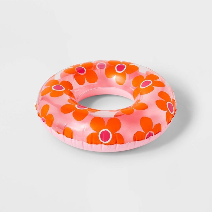 Kids' Flower Tube Novelty Float Orange/Pink - Sun Squad™ | Target