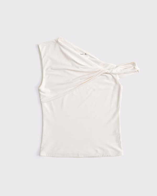 Women's Soft Matte Seamless Asymmetrical Twist Top | Women's Clearance | Abercrombie.com | Abercrombie & Fitch (US)